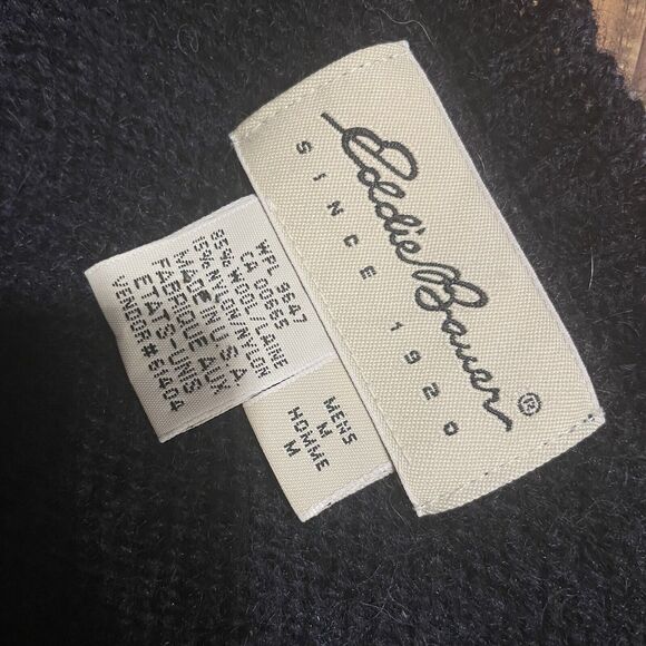 Eddie Bauer‎ Sweater Nordic Vintage Wool Blend Knit V Neck Pullover Mens Medium - Picture 5 of 6